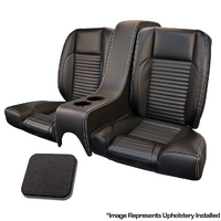 1967 Mustang Coupe Standard Sport II Kit Rear Seat Upholstery Set w/ Sports Foam (With Console) Black