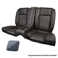 1968 Mustang Coupe Standard Sport II Rear Seat Upholstery Set w/ Sports Foam (with Console) Blue