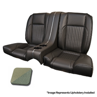 1968 Mustang Coupe Standard Sport II Rear Seat Upholstery Set w/ Sports Foam (with Console) Ivy Gold