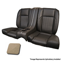 1968 Mustang Coupe Standard Sport II Rear Seat Upholstery Set w/ Sports Foam (with Console) Parchment