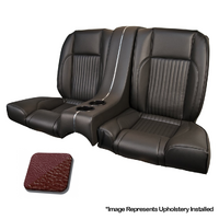 1968 Mustang Coupe Standard Sport II Rear Seat Upholstery Set w/ Sports Foam (with Console) Dark Red