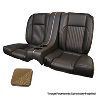 1968 Mustang Coupe Standard Sport II Rear Seat Upholstery Set w/ Sports Foam (with Console) Nugget Gold