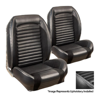 1966 Mustang Convertible Standard Sport-R Series Upholstery Set w/ Bucket Seats (Full Set) Grey Stitching