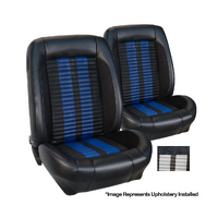 1968-69 Mustang Convertible Sport R500 Upholstery Set (Full Set) Premium Vinyl/White Stripes & Stitching