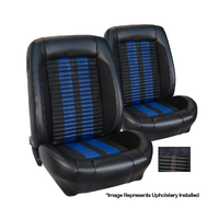 1968-69 Mustang Convertible Sport R500 Upholstery Set (Full Set) Premium Vinyl/Black Stripes & Stitching