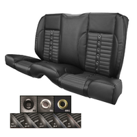 1964-70 Mustang Convertible Sport-X Upholstery Set (Rear Only) Premium Vinyl, Black Stitching, Black Grommet