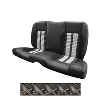 1971-73 Mustang Convertible Sport-R500 Upholstery Set (Rear Only) Premium Vinyl, Grey Stipes/Stitching