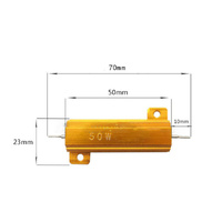 12V to 6V Aluminium Resistor - 50w 1Ω 1 Ohm