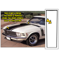 1970 Boss 302 Hood Stripe Stencil Kit - Does Center Of Hood Only