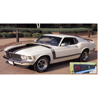 1970 Boss 302 Side Stripe & Trunk Lid Stripe - Black Reflective