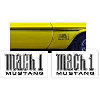 1971-72 Mustang Mach 1 Fender Decal Set - Argent Silver Metallic