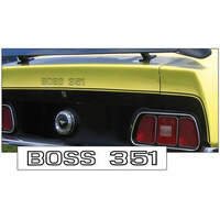 1971 Boss 351 Trunk Lid Decal - Argent Silver Metallic