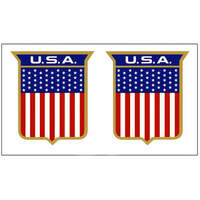 1972 Mustang Sprint USA Body Shield Decal Set (Large USA Shield)