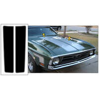 1972 Mustang Sprint Dual Hood Stripe Kit (One Colour Non-Reflective Kit) Gloss Black