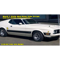 1973 Mustang Base Model Side Stripe Kit - Argent Silver Metallic