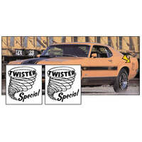 1970 Mustang Twister Quarter Panel Decal Set - Black