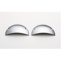 Chrome 5 3/4" Headlight Half Shield Covers - Pair