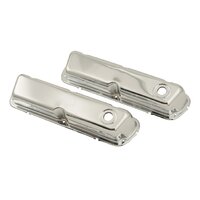 Small Block Polished Chrome Valve Covers Pair (260, 289, 302, 351W)