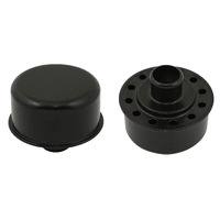 MR Gasket Push In Chrome Oil Cap - Flat Black