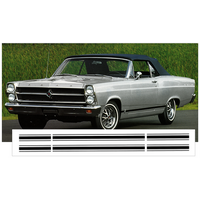 1966-67 Fairlane-Torino-Comet Lower GT Side Stripe Kit - Gloss Black