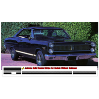 1966-67 Mercury Cyclone Lower GT Stripe Kit - Black