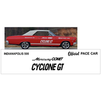 1966 Mercury Comet/Cyclone GT Pace Car Lettering Kit - White