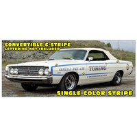 1968 Ford Torino Convertible "C" Side Stripe - Gold Metallic