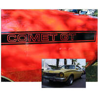 1973-74 Comet GT Stripe Kit (Comet GT Name On Quarter Panel) Black