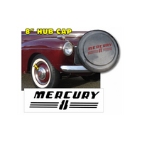 1948-52 Mercury 1/2 Ton Truck 8" Hub Cap Name Letters Kit - Gloss Black