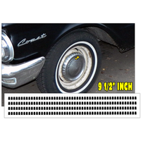 1960-62 Mercury Comet 9 1/2 Dog Dish Hub Cap Decal Kit - Matt Black