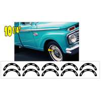 1965-67 Ford F100 Custom/1964 Galaxie 10.25 SS Hub Cap Insert Kit - Gloss Black