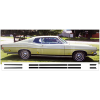 1968 Ford Galaxie 500XL GT Stripe Kit (Exact to NOS) White Reflective