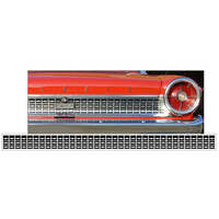 1963 Ford Galaxie 210pc Rear Grid Panel Decal Kit - Matt Black