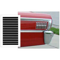 1963 Ford Galaxie 16pc Hash Marks Decal Kit - Matt Black