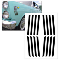 1966 Mercury Comet Fender Trim Insert Decal Kit - Matt Black