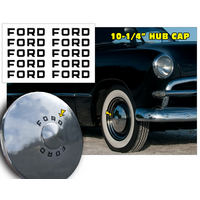 1949-50 Ford 10.5" Wheel Cover Hub Cap Ford Letter Decal Kit - Matt Black