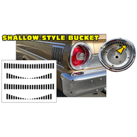 1964-65 Ford Falcon/Ranchero Tail Light Insert Decal Kit - Matt Black