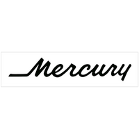 Mercury Script Name Decal (Size 175 Tall x 11 Long) Gloss Black