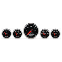 Designer Black II 5 Piece Gauge Kit w/ Electric Speedometer (3-3/8" & 2-1/16")