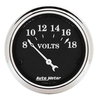 Old Tyme Black 2-1/16" Voltmeter w/ Air-Core (8-18V)