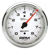 Pro-Cycle 3-3/8" Tachometer (0-8,000 RPM) White