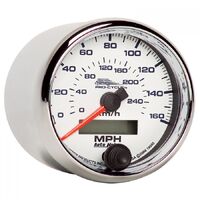 Pro-Cycle 2-5/8" Electric Speedometer (0-160 MPH/0-260 Km/H) White