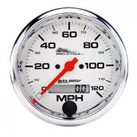 Pro-Cycle 3-3/4" Electric Speedometer (0-120 MPH) White