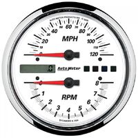 Pro-Cycle 5" Direct Fit Electric Tachometer/Speedometer Combo (8K RPM/120 MPH) White