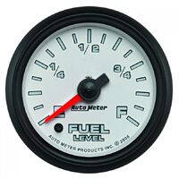 Pro-Cycle 2-1/16" Stepper Motor Programmable Fuel Level Gauge (0-280 Ω) White/Black