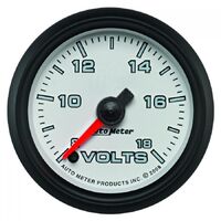 Pro-Cycle 2-1/16" Digital Stepper Motor Voltmeter (8-18V) White/Black