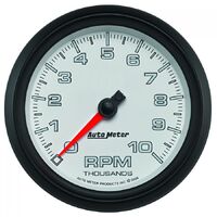 Pro-Cycle 3-3/8" Tachometer (0-10,000 RPM) White/Black