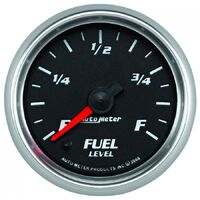 Pro-Cycle 2-1/16" Stepper Motor Programmable Fuel Level Gauge (0-280 Ω) Black/Bright Anodized