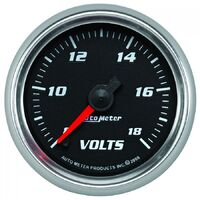 Pro-Cycle 2-1/16" Digital Stepper Motor Voltmeter (8-18V) Black/Bright Anodized