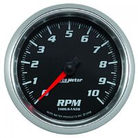 Pro-Cycle 3-3/8" Tachometer (0-10,000 RPM) Black/Bright Anodized